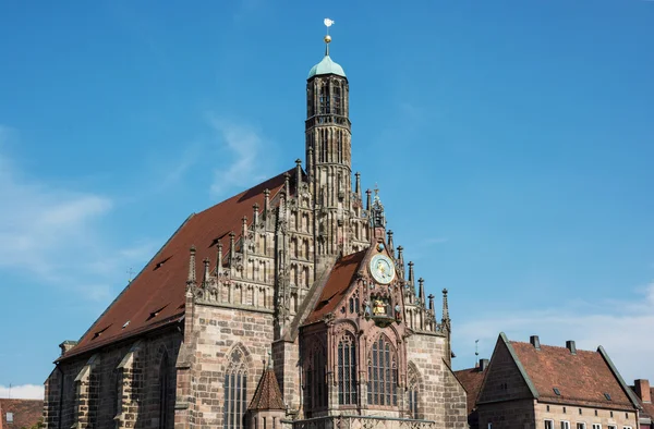 Frauenkirche (kostel Panny Marie) v Norimberku, Německo — Stock fotografie