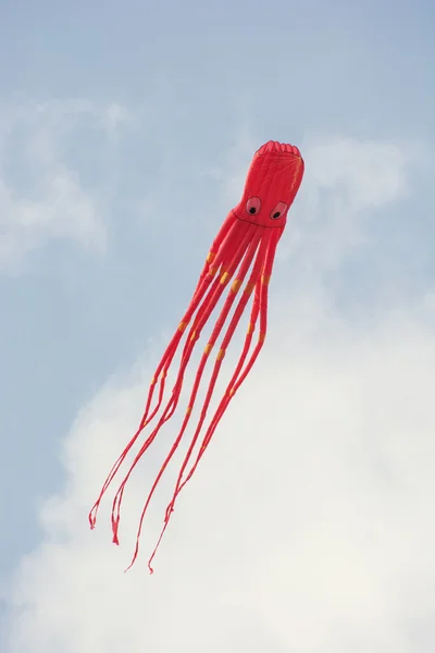 Kite flying - shape of octopus — Stock Photo, Image
