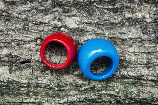 Two colored rings — Stock Photo, Image