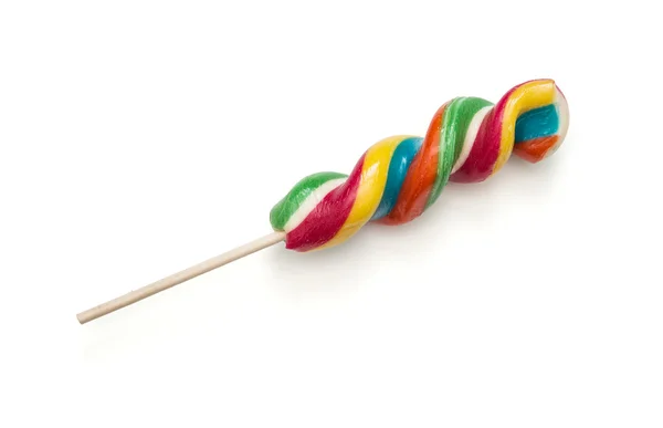 Färgglada tvinnade söt lollipop — Stockfoto