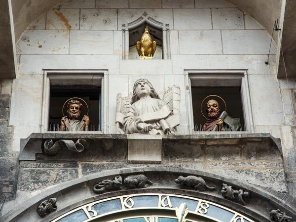 Beroemde astronomische klok in Praag, Tsjechië — Stockfoto