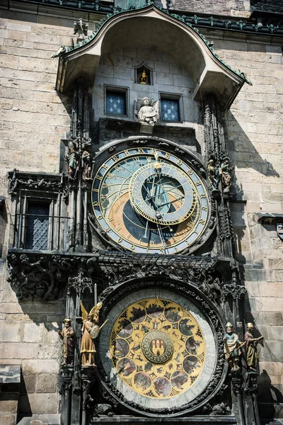 Colossal astronomical clock in Prague — Stock Photo, Image