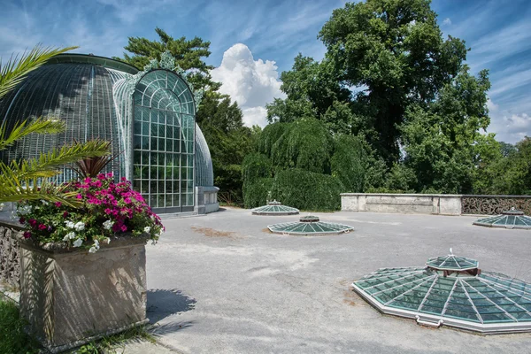 Famous greenhouse in the Lednice castle — Stock Photo, Image