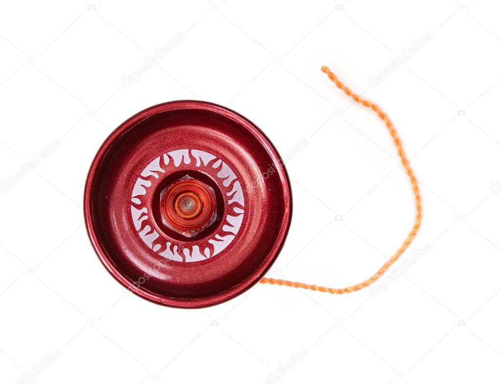 Playing red yo-yo