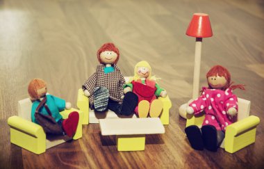 Aile ahşap rakamlar