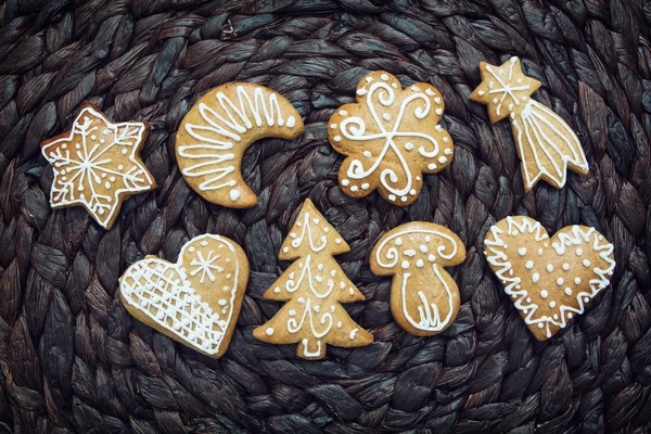 Varias galletas de jengibre — Foto de Stock