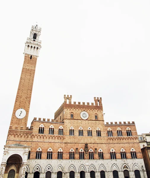Palazzo Pubblico (radnice) je palác v Siena, Toskánsko, ce — Stock fotografie