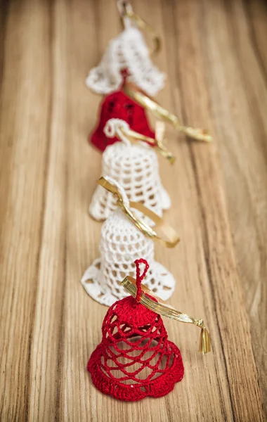 Crochet christmas bells — Stock Photo, Image