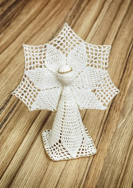 Crochet christmas angel — Stock Photo, Image