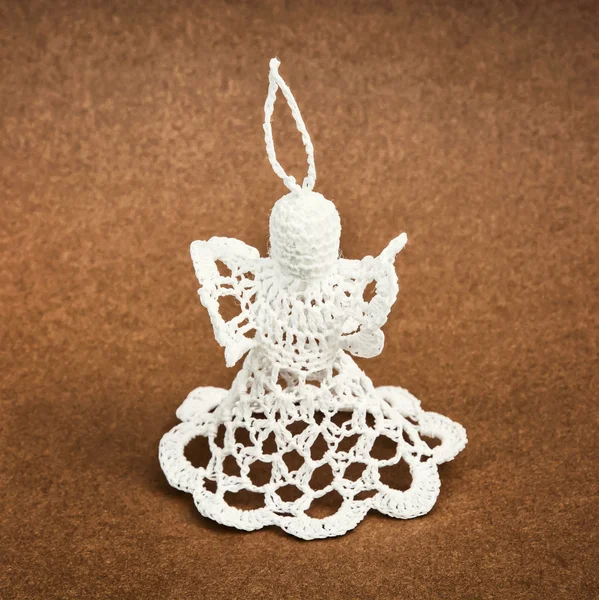 Crochet christmas angel, decorative product — Stock Photo, Image