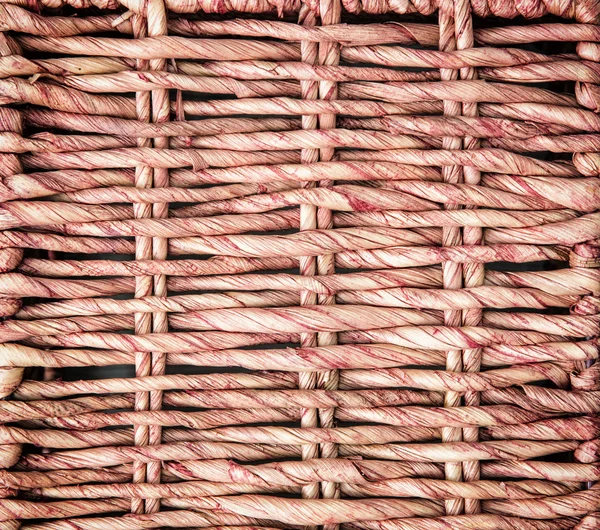 Red wicker basket detail — Stock Photo, Image