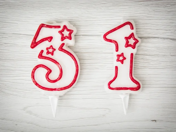 Candele di compleanno numero 31 — Foto Stock