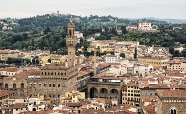 Palazzo Vecchio (eski saray) tarihi şehir Floransa, İtalya