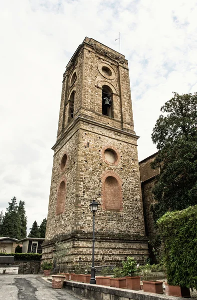 Çan kulesi San Miniato al Monte Bazilikası Floransa, Ita — Stok fotoğraf