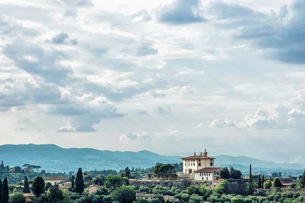 Tuscan countryside, natural scene, clouds and greenery