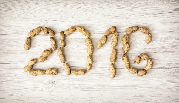PF 2016 feita a partir dos amendoins — Fotografia de Stock