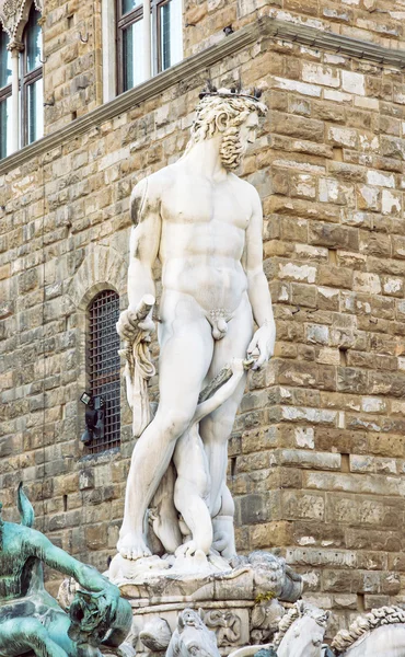 Фонтан Нептуна, Флоренция, Италия, тема архитектуры — стоковое фото