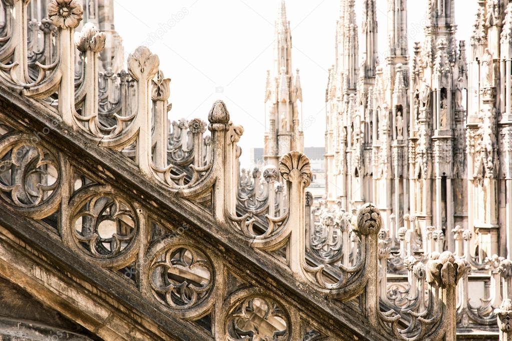 Detail of Milan cathedral (Duomo di Milano), Italy