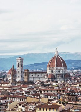 Floransa şehir ile katedral Santa Maria del Fiore, İtalya, trave