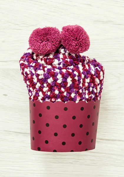 Chaussettes tricotées en forme de cupcake, beauté et mode — Photo