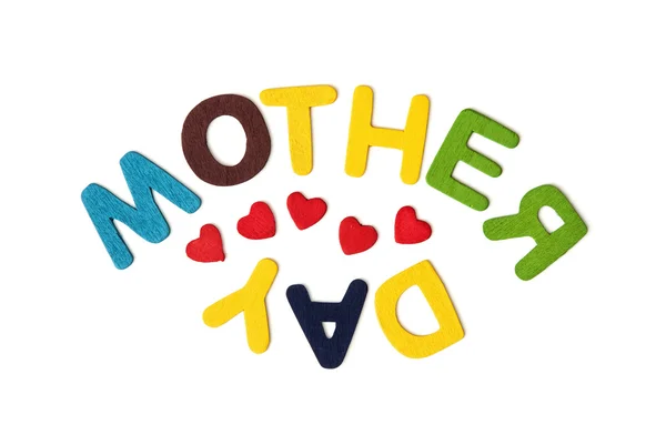 Colorful title MOTHER'S DAY on the white background — Stock Photo, Image