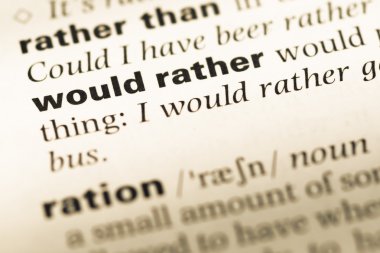 Yakın eski İngilizce sözlük sayfası word ile tercih