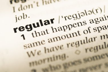 Eski İngilizce sözlük sayfası word düzenli ile yakın çekim