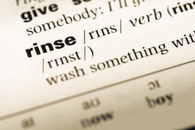 Eski İngilizce sözlük sayfası word durulama ile yakın çekim