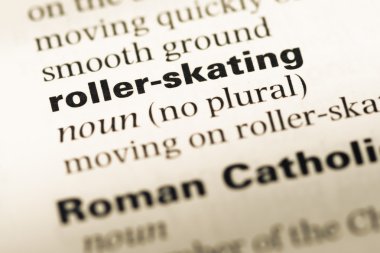 Eski İngilizce sözlük sayfası word paten ile yakından