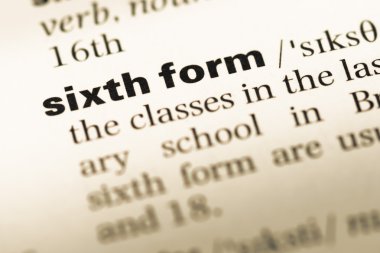 Eski İngilizce sözlük sayfası word altıncı formu ile yakın çekim