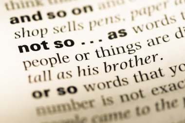 Eski İngilizce sözlük sayfası word ile çok yakın çekim değil olarak