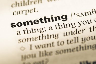 Eski İngilizce sözlük sayfası word ile bir şey yakın çekim