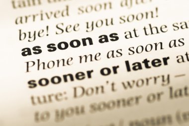 Yakın eski İngilizce sözlük sayfası ile en kısa sürede kelime olarak