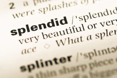 Eski İngilizce sözlük sayfası word görkemli ile yakın çekim