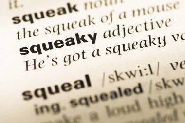 Eski İngilizce sözlük sayfası word cızırtılı ile yakın çekim