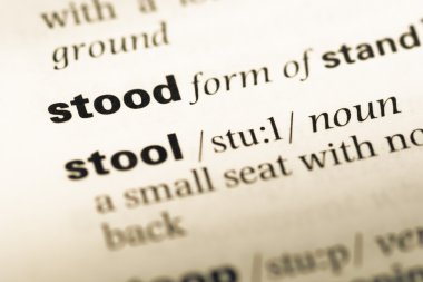 Durdu word ile eski İngilizce sözlük sayfasını kapat