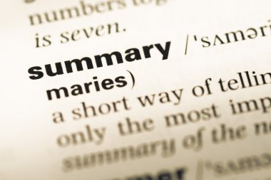 Eski İngilizce sözlük sayfası word Özet ile yakın çekim