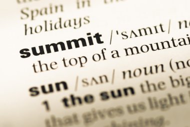 Eski İngilizce sözlük sayfası word Zirvesi ile yakın çekim