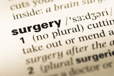 Eski İngilizce sözlük sayfası word cerrahi ile yakın çekim