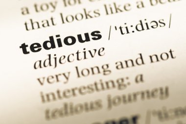 Eski İngilizce sözlük sayfası word sıkıcı ile yakın çekim