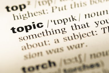 Eski İngilizce sözlük sayfası kelime konu ile yakından