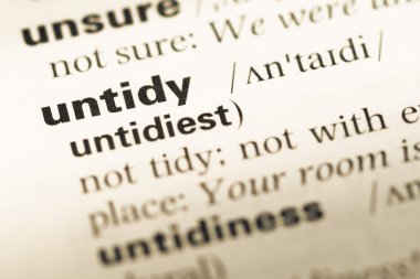 Eski İngilizce sözlük sayfası word düzensiz ile yakın çekim