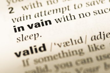 Word ile eski İngilizce sözlük sayfasının boş yere yakın çekim