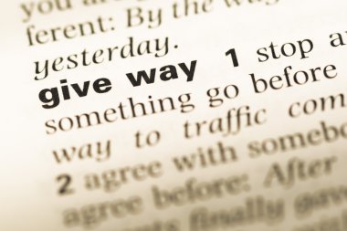 Yakın eski İngilizce sözlük sayfası word ile yol vermek