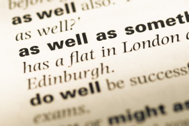 Yakın eski İngilizce sözlük sayfası ile de kelime olarak