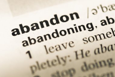 Eski İngilizce sözlük sayfası word terk ile yakın çekim