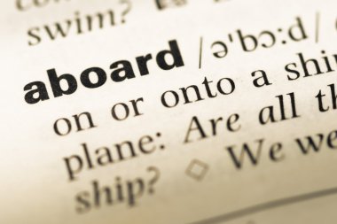 Eski İngilizce sözlük sayfası Word yakın çekim