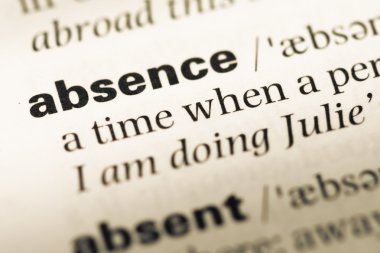 Eski İngilizce sözlük sayfası word devamsızlık ile yakından