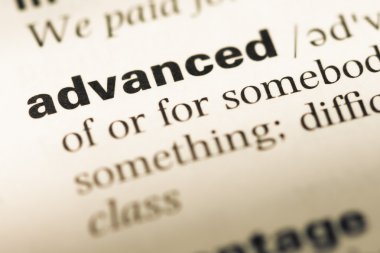 Gelişmiş kelime ile eski İngilizce sözlük sayfasını kapat