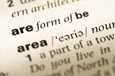 Yakın eski İngilizce sözlük sayfası word ile vardır